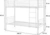 Letto a castello "ADAM" - 90 x 190 cm - metallo - bianco Anteprima dell’immagine prodotto 3