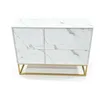 Sideboard Weiß Marmoroptik, Kommode mit 1 Tür und 3 Produktbild-Vorschau 2