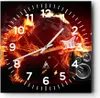 Wanduhr - Quadrat - Glasuhr - Feuer Instrument Skelett - Produktbild-Vorschau 1