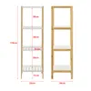 Scaffale da bagno Balsfjord con 4 ripiani Scaffale in bambù Anteprima dell’immagine prodotto 4