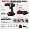AJIEQAQ Avvitatore a Batteria 21V Set, Trapano Avvitatore a Anteprima dell’immagine prodotto 6