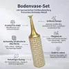 Leewadee Große Bodenvase 14 x 65 cm - Metall in gold Produktbild-Vorschau 3