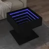 vidaXL LED konferenční stolek černý 50x50x45 cm materiál na Náhled obrázku produktu 2