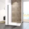 AICA Walk in Dusche Milchglas Mattschwarz 70x200cm 8mm NANO Produktbild-Vorschau 1