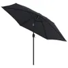 vidaXL Sonnenschirm mit Metall-Mast 300 cm Schwarz Produktbild-Vorschau 3