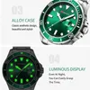 Collage of two images showing a green CURREN watch with different lighting. Produktbild-Vorschau