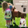 HECKBO Sacca sportiva con cavallo per bambine | Sacca Anteprima dell’immagine prodotto 4