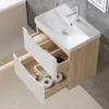 Badezimmerschrank 50cm Mineralguss Waschtisch mit Produktbild-Vorschau 2