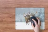 MuchoWow® Mauspad Mousepad Hirsche - Tiere - Schnee - Produktbild-Vorschau 3
