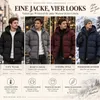 ASKSA Winterjacke Herren Steppjacke mit Kapuze Warme Stepp Produktbild-Vorschau 8