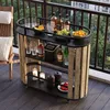 Serviette, chariot de cuisine, étagère à vin à 3 niveaux, Voir les images du produit 4