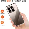 A hand holding a transparent phone case with a phone inside, with marketing text and icons around it. Náhľad obrázku produktu