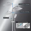A shower system with multiple shower heads and adjustable features is shown against a gradient background. Anteprima dell’immagine prodotto