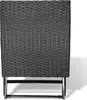 vidaXL Klapphocker Poly Rattan Schwarz Produktbild-Vorschau 2