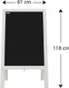 Reklamní áčko bílé barvy s křídovou tabulí 118x61 cm Náhled obrázku produktu 4