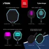 A diagram comparing a classic table tennis paddle shape with the Stiga Cybershape. Podgląd zdjęcia produktu