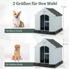 COSTWAY Hundehütte, Hundehaus aus Kunststoff, Hundehöhle Produktbild-Vorschau 3