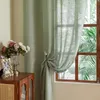 Lot de 2 rideaux en voile semi-transparent aspect lin, avec Voir les images du produit 12