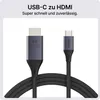 A product shot of a USB-C to HDMI cable. Produktbild-Vorschau