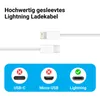 iPhone Lightning Ladekabel 1m – Gesleevtes USB-C auf Produktbild-Vorschau 2