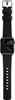 A smartwatch with a black band and silver hardware is shown against a white background. Náhled obrázku produktu