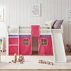 Homestyle4u Hochbett 90x200 mit Rutsche Lattenrost Vorhang Produktbild-Vorschau 11