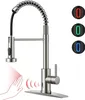 LED Infrarot Sensor Wasserhahn Küche Mit Ausziehbare Brause Produktbild-Vorschau 1