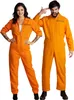 A man and a woman are posing in orange prison jumpsuits against a white background. Produktbild-Vorschau