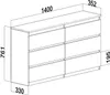 Roe Furniture | Kommode - 6 Schubladen - 140 cm - Wenge - Produktbild-Vorschau 6