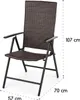 Estoril Gartenstuhl Polyrattan Aluminium 8-Stufen klappbar Produktbild-Vorschau 7