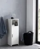 Badschrank 30 x 95,5 x 30 cm weiß Holz mit Tür und Produktbild-Vorschau 3