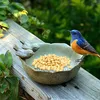 Vogelfutterhaus aus Keramik, freistehende Vogeltränke für Produktbild-Vorschau 5
