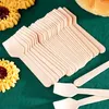 Vilde Holzlöffel Einweglöffel Eislöffel Einwegbesteck aus Produktbild-Vorschau 3