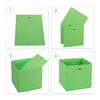 Lot de 4 boîtes de rangement en tissu, carrées, pour Voir les images du produit 6