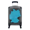 MuchoWow® Koffer Handgepäck Trolley Rollkoffer Kleine Produktbild-Vorschau 1