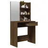 vidaXL Coiffeuse avec miroir Chêne brun 74,5x40x141 cm Voir les images du produit 4