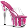ADORE-701FL Damen Slipper von Pleaser, Transparent Pink , Produktbild-Vorschau 2