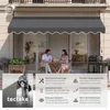 tectake® Klemmmarkise mit Handkurbel einfache Montage Produktbild-Vorschau 3