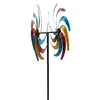 Metall Windrad bunt - 140 x 38 cm - Deko Windspiel Produktbild-Vorschau 3