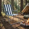 Campingstuhl blau/weiss - klappbar, robust & platzsparend Produktbild-Vorschau 1
