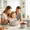 Salatschüssel mit Silikon Deckel, Groß 4er-Set Produktbild-Vorschau 2