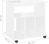 vidaXL Skříňka na kolečkách s vysokým leskem bílá 60x45x60 Náhled obrázku produktu 7
