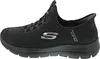 Side view of a black Skechers Slip-Ins shoe. Voir les images du produit