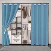 132x203cm Blue Blackout Thermal Door Curtain Solid Colour Náhled obrázku produktu 3