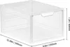 A clear plastic shoe storage box with dimensions indicated. Náhľad obrázku produktu