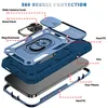 Exploded view of a phone case with labels indicating its components and materials. Produktbild-Vorschau