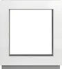 A white framed window with a clear glass pane, set against a white background. Anteprima dell’immagine prodotto