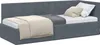 vidaXL Rohový rám postele s čelem tmavě šedý 80 cm x 200 cm Náhled obrázku produktu 1