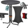 A CASARIA® standing table with a cover, shown with a folding mechanism and alternative cover colors. Produktbild-Vorschau