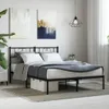 vidaXL Postel s čelem kovová černá 160x200 cm Náhled obrázku produktu 2